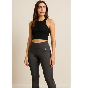 Juicy Couture Sport Velour Side Panel Leggings Crown Logo Purple Sz